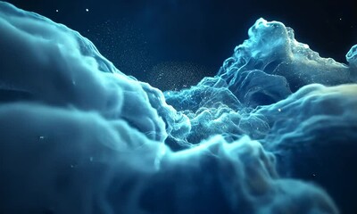 Wall Mural - abstract blue nebula