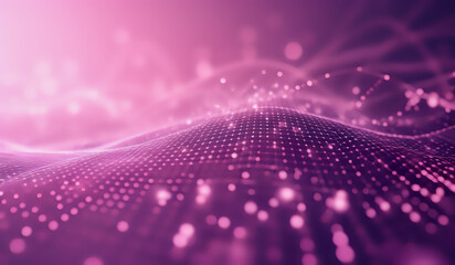 Wall Mural - pink digital networking, internet, cyber and business background