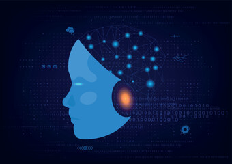 Abstract artificial intelligence technology background.