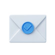 © Foxgrafy - 3D illustration of a verified email envelope icon