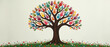 © EA Studio - A tree with many hands painted on it with the word quot handprint quot on it t shirt design high quality image