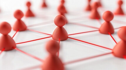 Wall Mural - vibrant clay 3d networking icon, designed for digital marketing, showcasing connectivity and collabo