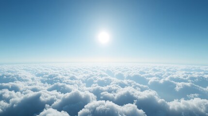 Wall Mural - above the clouds, with a clear blue sky