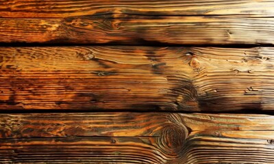 Wall Mural - Wooden surface with a burnt look to it. The wood appears to be old and has a rustic feel to it. The burnt look gives the surface a sense of history and character. hyperrealistic Video