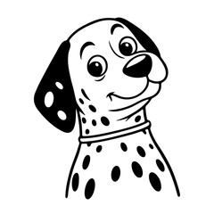 Sticker - Dalmatian dog portrait funny sketch