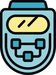 Canvas Print - Electronic security system control panel icon showing squares connected by lines displaying security system status