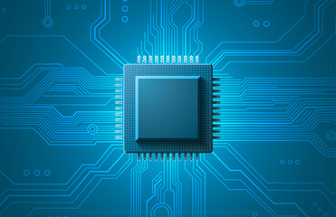 Ai chip, innovation tech, ai art technology. Vector illustration