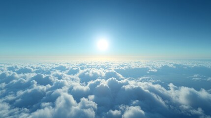 Wall Mural - a serene skyscape with sparse clouds, a deep blue sky
