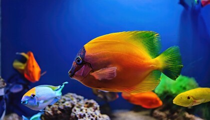  Blue water and colorful fishes, Fish images, fish in the aquarium, Lots of colorful fishes swimming in the water,