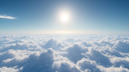 Wall Mural - a breathtaking view of sparse clouds, with a deep azure sky