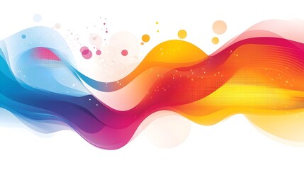 Wall Mural - Vibrant and Dynamic Abstract Wave of Colorful Fluid Gradient Shapes and Patterns