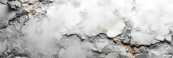 Canvas Print - Close-up of a weathered, peeling wall with hints of orange.