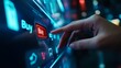 © stardadw007 - A close-up of a hand pressing a digital 'Buy' button on a touchscreen interface, representing online purchasing and modern technology.