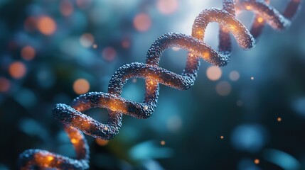 Wall Mural - dna helix - a microscopic journey into genetics