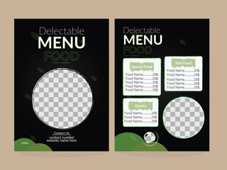 modern creative restaurant menu card design