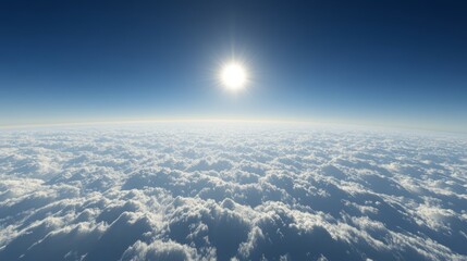 Wall Mural - above the clouds, with a deep azure sky