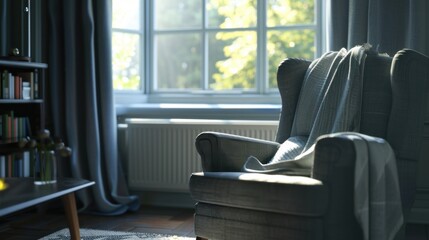 Canvas Print - Cozy Armchair by Window with Soft Light