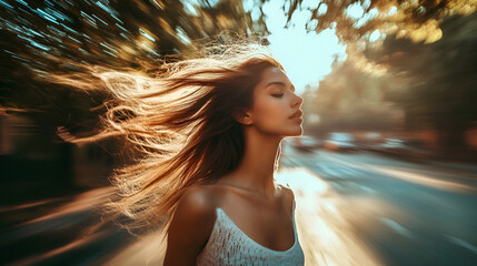 Wall Mural - moving hair