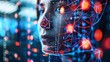 © Shutter2U - Abstract digital portrait of a woman with a glowing face and technological elements.