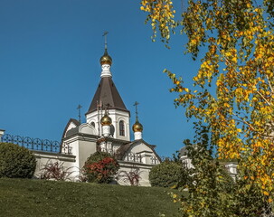  Bell tower in the Holy Dormition Monastery in Krasnoyarsk