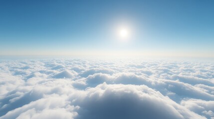 Wall Mural - above the clouds, with a vibrant blue sky