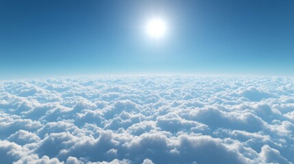 Wall Mural - above the clouds, with a deep azure sky