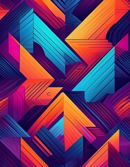 Wall Mural - Abstract geometric pattern