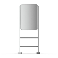 Wall Mural - Metallic Banner Stand Mockup, Heavy Duty Poster Stand Display, Pedestal Sign Holder with Non-Slip Mat Base, 3D Illustration
