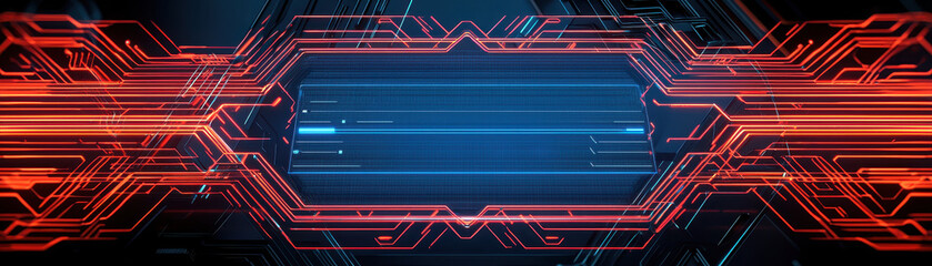 Aufkleber - Futuristic digital circuit design, abstract concept