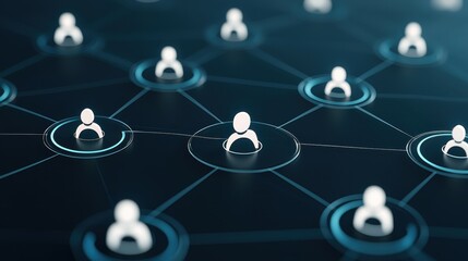 digital network of connected users.