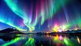 A mesmerizing aurora borealis illuminating the night sky