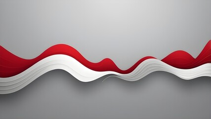 abstract red and white waves on a gray background for wallpaper or presentation background