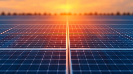 solar panel production, clean energy manufacturing, 3d illustration