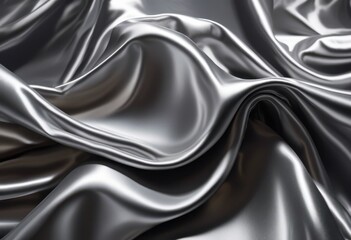 elegant draped shimmering silver fabric glossy polished surface displaying smooth texture reflective shine, light, design, pattern, bright, chic, luxury, modern