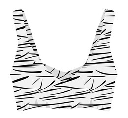 Canvas Print - Bra top zebra print. vector