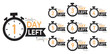 © Idee khan - Countdown days left banner. 0, 1, 2, 3, 4, 5, 6, 7, 8, 9 days left icon in flat style. Calculation of time of sale. Sale promotion timer sign business concept.
