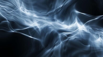 Wall Mural - A blue and white image of smoke with a blue and white background