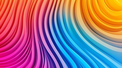 Wall Mural - Abstract colorful wavy lines and stripes.