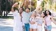 © DMegias - Happy multiethnic friends taking self-portrait in city during sunny day