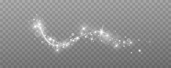 Wall Mural - glow light effect. vector illustration. christmas flash. dust