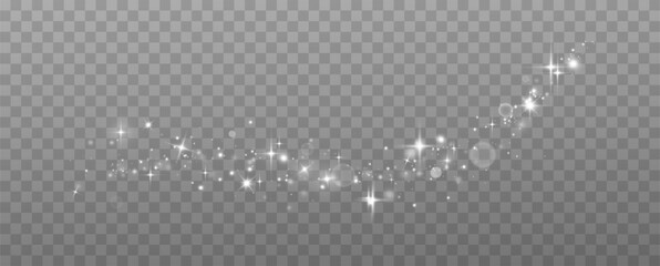 Poster - Glow light effect. Vector illustration. Christmas flash. dust	