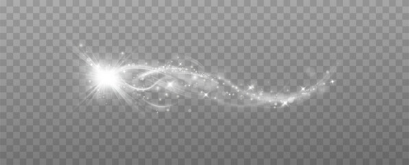 Wall Mural - light effect with glitter particles.christmas dust.white sparks shine with special light.