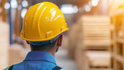 Engineer in a hard hat performing a quality control check on prefabricated building components, engineer in hard hat, construction quality assurance