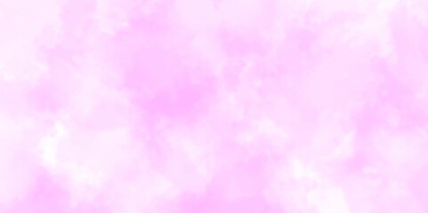 Wall Mural - Abstract soft pink gradient freedom cloud sky aquarelle watercolor space. beautiful ink landscape clouds colorful morning fantasy fluffy grunge texture background.