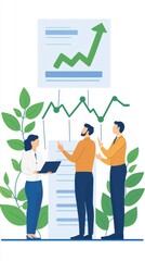 Poster - Team analyzing growth data with charts