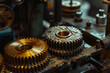 © ssshohan - Close view of mechanical gears highlighting the intricate designs and engineering skills in a workshop context