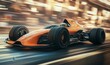 © Image Alchemy - Racer on a racing car passes the track. Motion blur background. 3D rendering, Generative AI