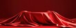 © Максим Зайков - Red podium cloth background silk fabric table cover pedestal satin. Curtain cloth product podium red reveal stand stage gift studio platform luxury display texture award mystery box premium magenta