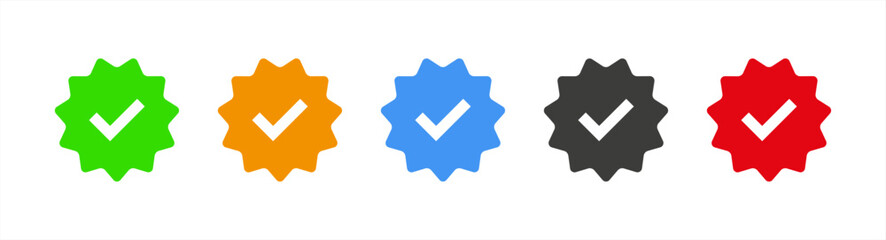 Poster - Checkmark sign. Verified symbol. Approval done element collection. Vector illustration 10 eps.