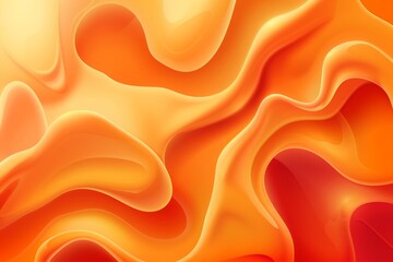 Poster - The orange background has a wave-like pattern that gives it a sense of movement